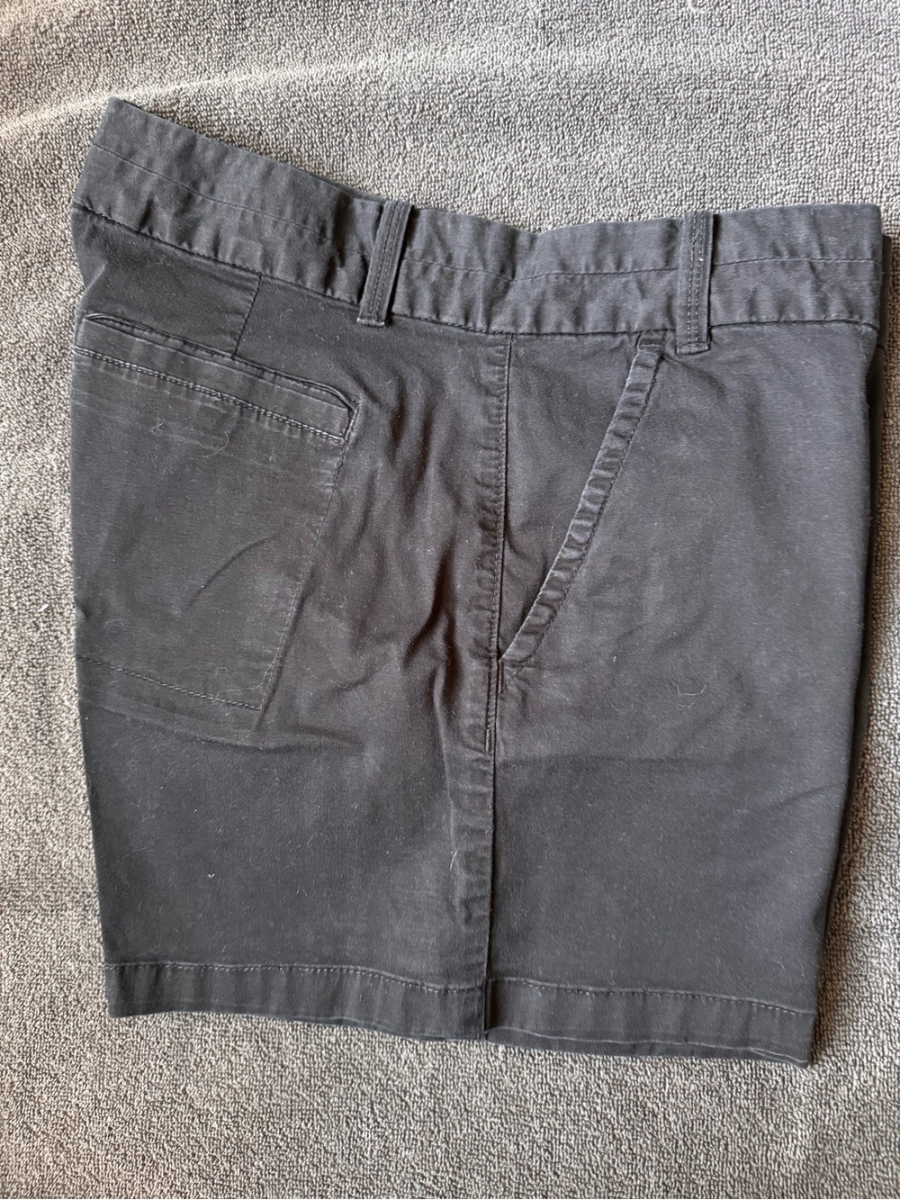 Calvin Klein Jeans Women's Black Flat-Front Cotton Shorts